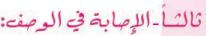 ثالثا الإصابة في الوصف